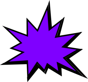Purple Comic Pow Clip Art - vector clip art online ...