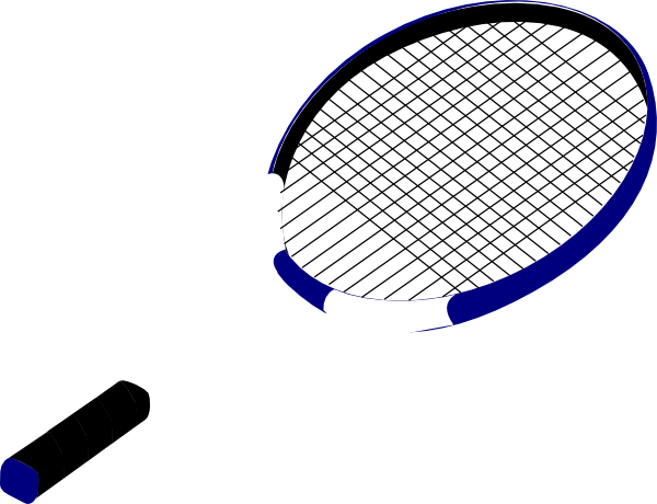Blue Tennis Racquet clip art - vector clip art online, royalty ...