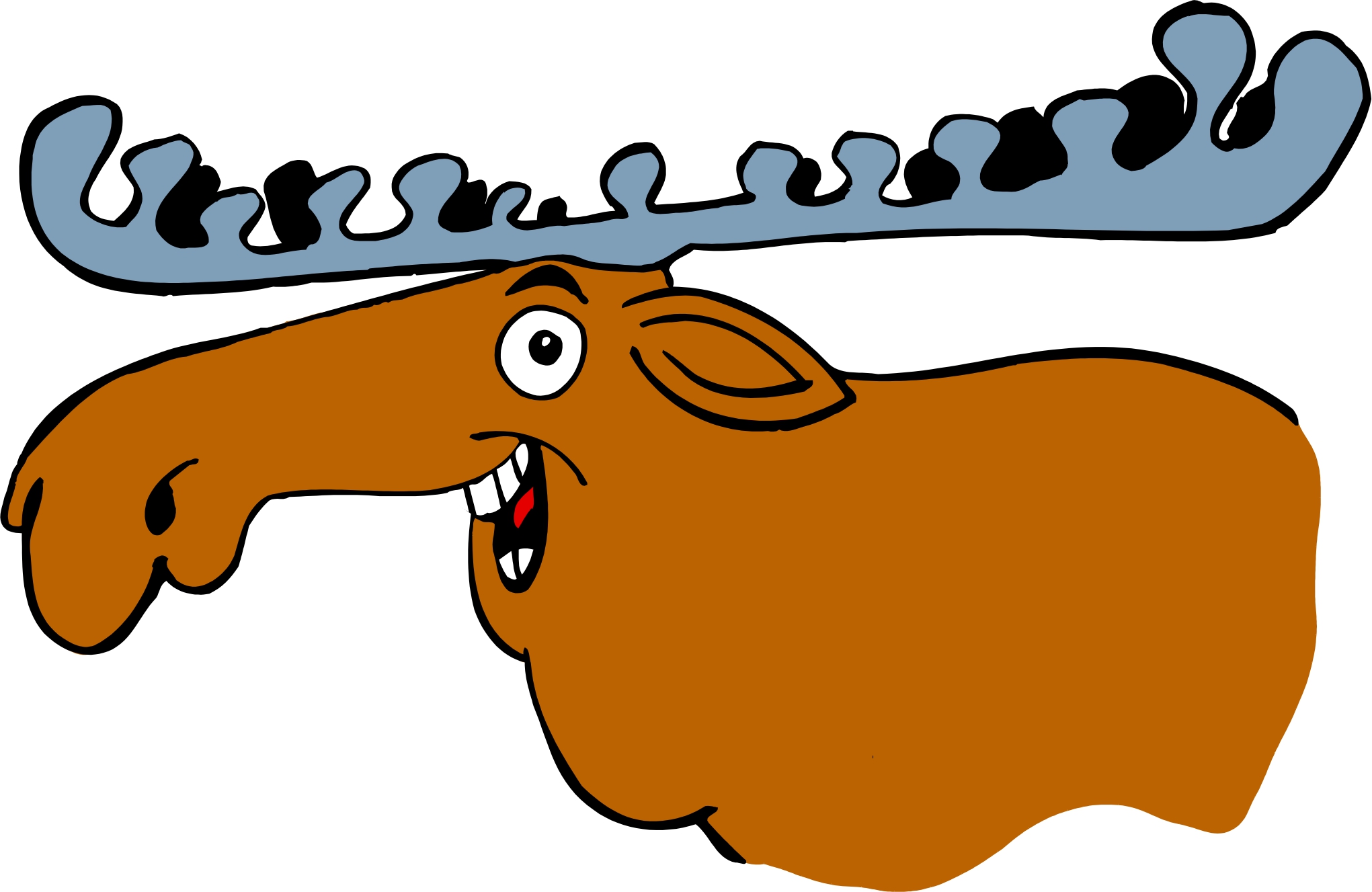 funny moose clipart - photo #33