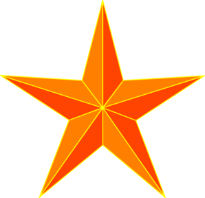 Orange Star clip art - vector clip art online, royalty free ...