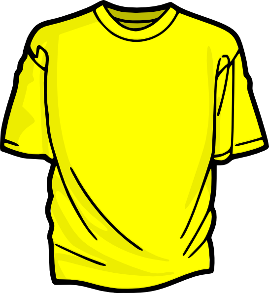 Yellow T-shirt clip art - vector clip art online, royalty free ...
