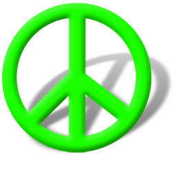 Green Peace Sign Icon