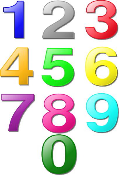 word clip art numbers - photo #6
