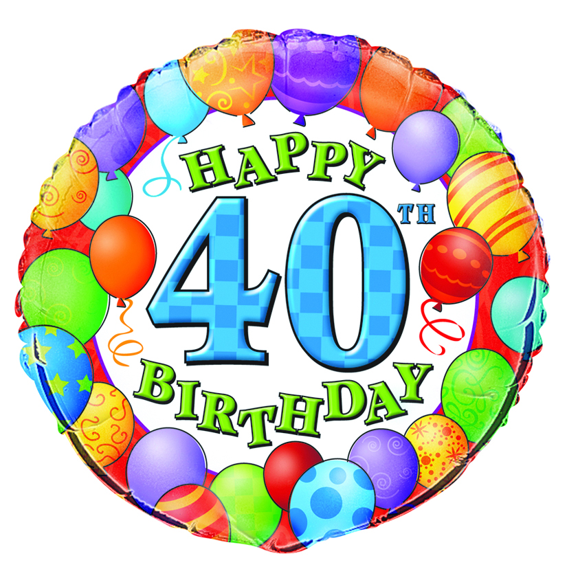 Happy 40th Birthday Images Clipart Best