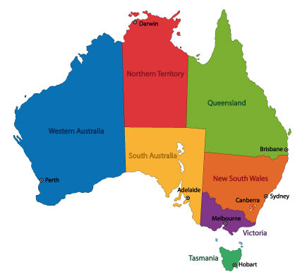 Australia Map For Kids