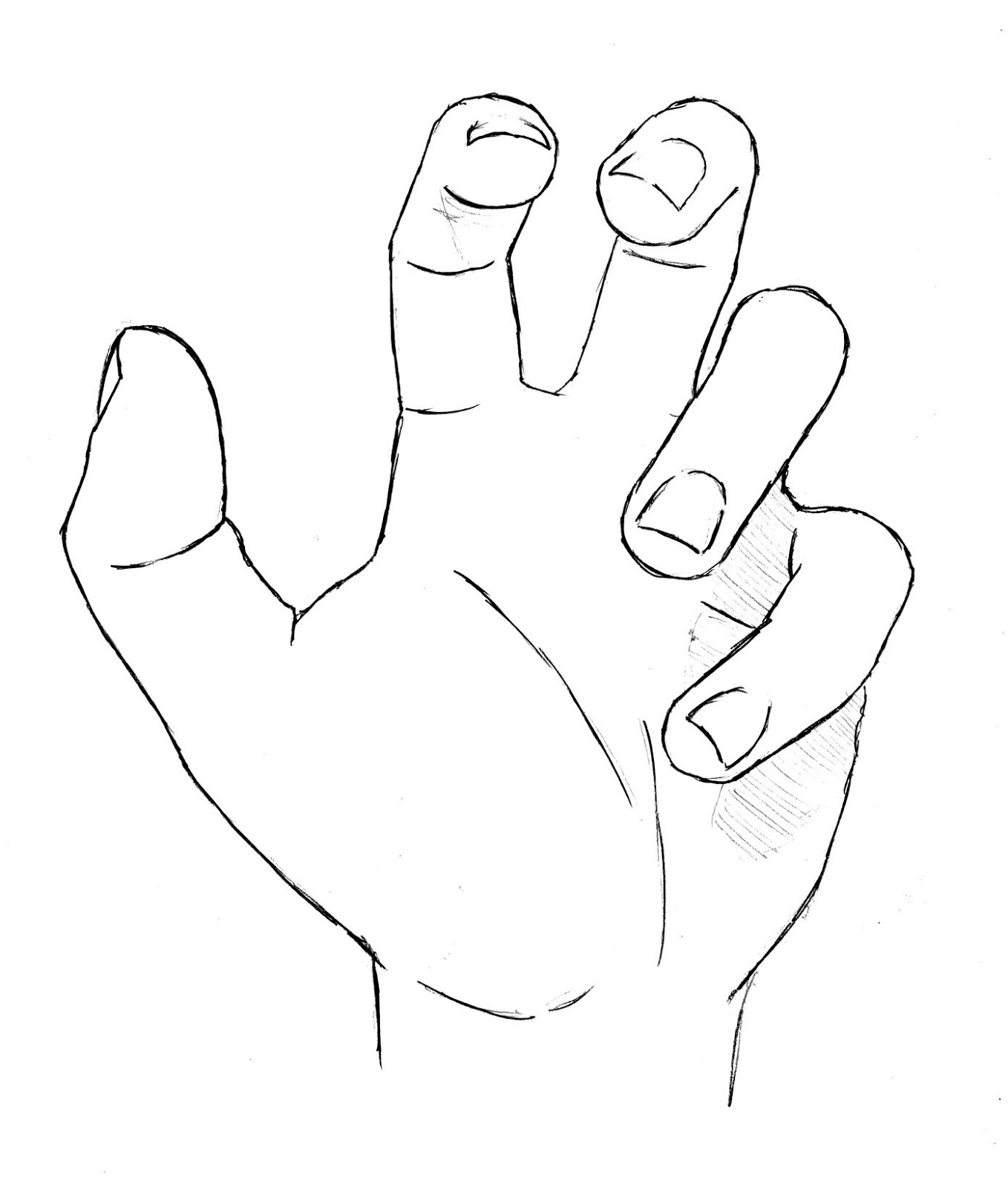 Back Of Hand Drawing