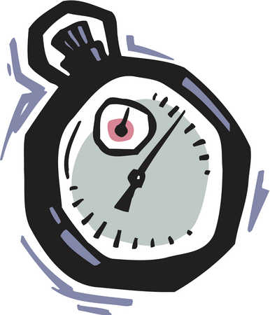 Stock Illustration - A cartoon drawing of a timer