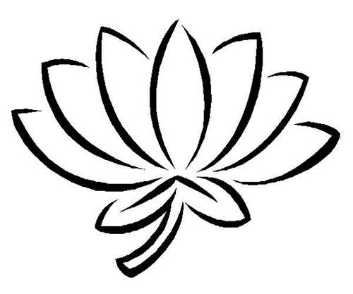 Black And White Lotus Flower - ClipArt Best