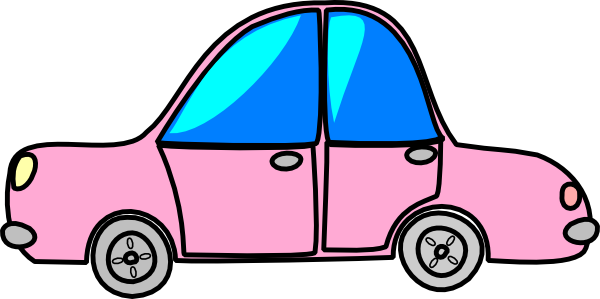 Car Pink Transport Cartoon Clip Art - vector clip art ...