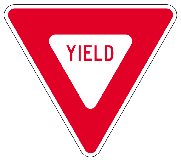 clipart yellow yield sign - photo #24