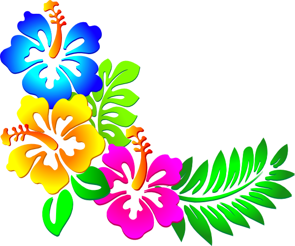 Hawaiian Luau Word Clipart