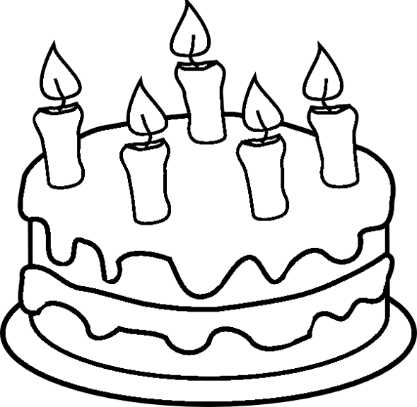 Birthday Cake Outline - ClipArt Best