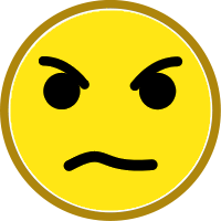 Smiley face clipart angry