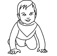 Free Black and White Children Outline Clipart - Clip Art Pictures ...