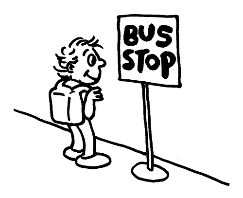 clipart bus stop - photo #22