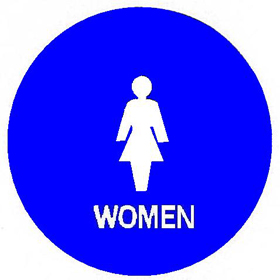 Trimco Signage - Title 24 Restroom Sign - Women 12 inch diameter ...