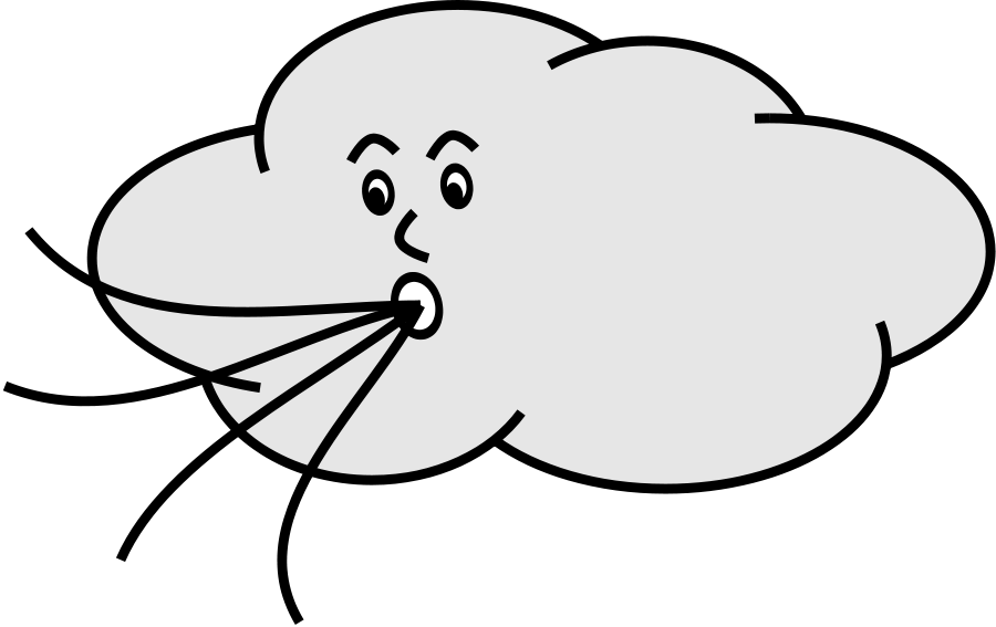 Windy Clipart Black And White - Free Clipart Images