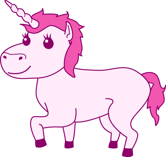 Pink Unicorn Clipart - Free Clipart Images