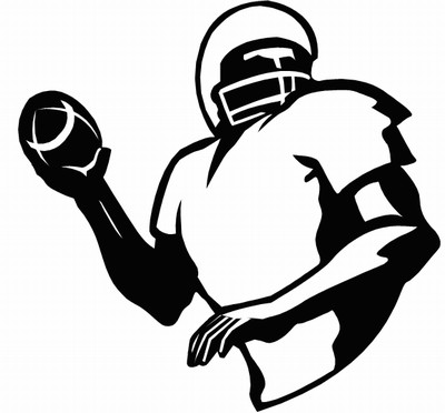 Football Player Running With Ball - Free Clipart ...