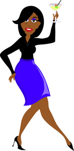 African American Clipart Image - A black woman dancing while ...