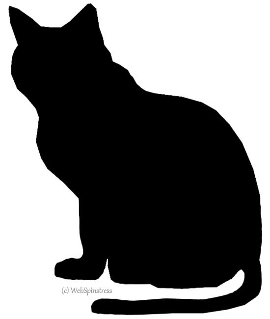 Black Cat Silhouette Template ClipArt Best