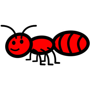 Red Ant Smiling clip art - Polyvore