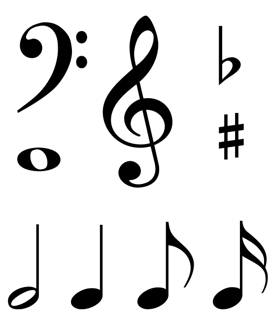 Music note symbol clipart