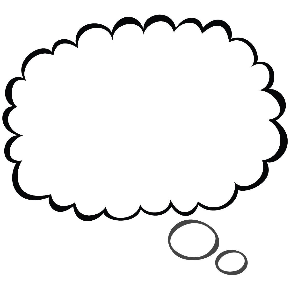 Word bubble thought cloud clip art at vector clip art image #21598