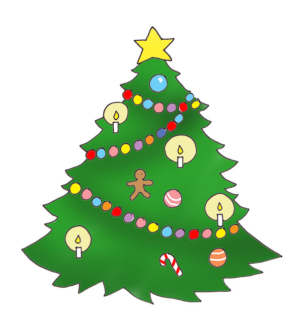 Christmas lights christmas tree clipart - ClipartFox