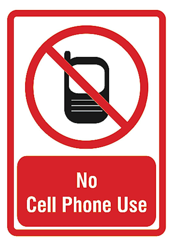 No Cell Phone Use Private Area Privacy Quality by iCandyProducts