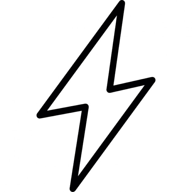 Lightning bolt outline Icons | Free Download