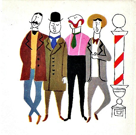 Whimsical Barbershop Quartet Circa 1950's by PearlShoreCat