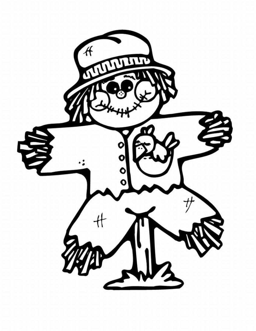 Drawings Of A Cute Scarecrows - ClipArt Best