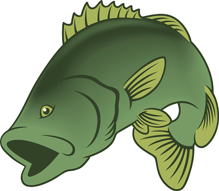Silhouette Of A Walleye Pike Clip Art, Vector Images ...