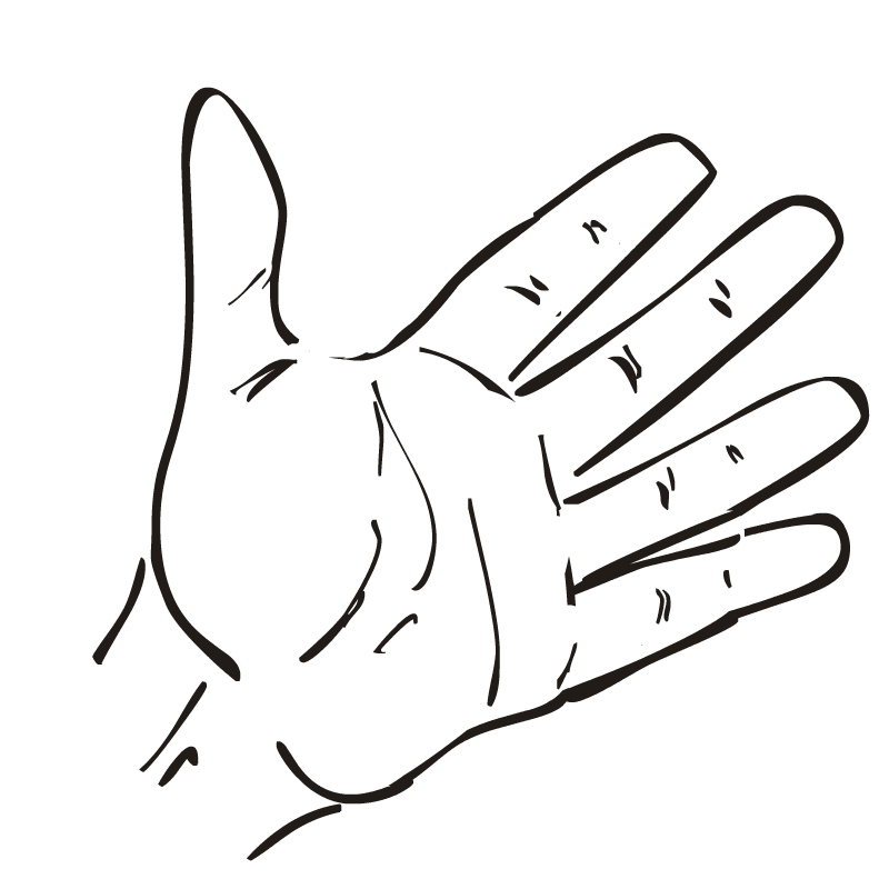 Hand Outline Template Printable - ClipArt Best