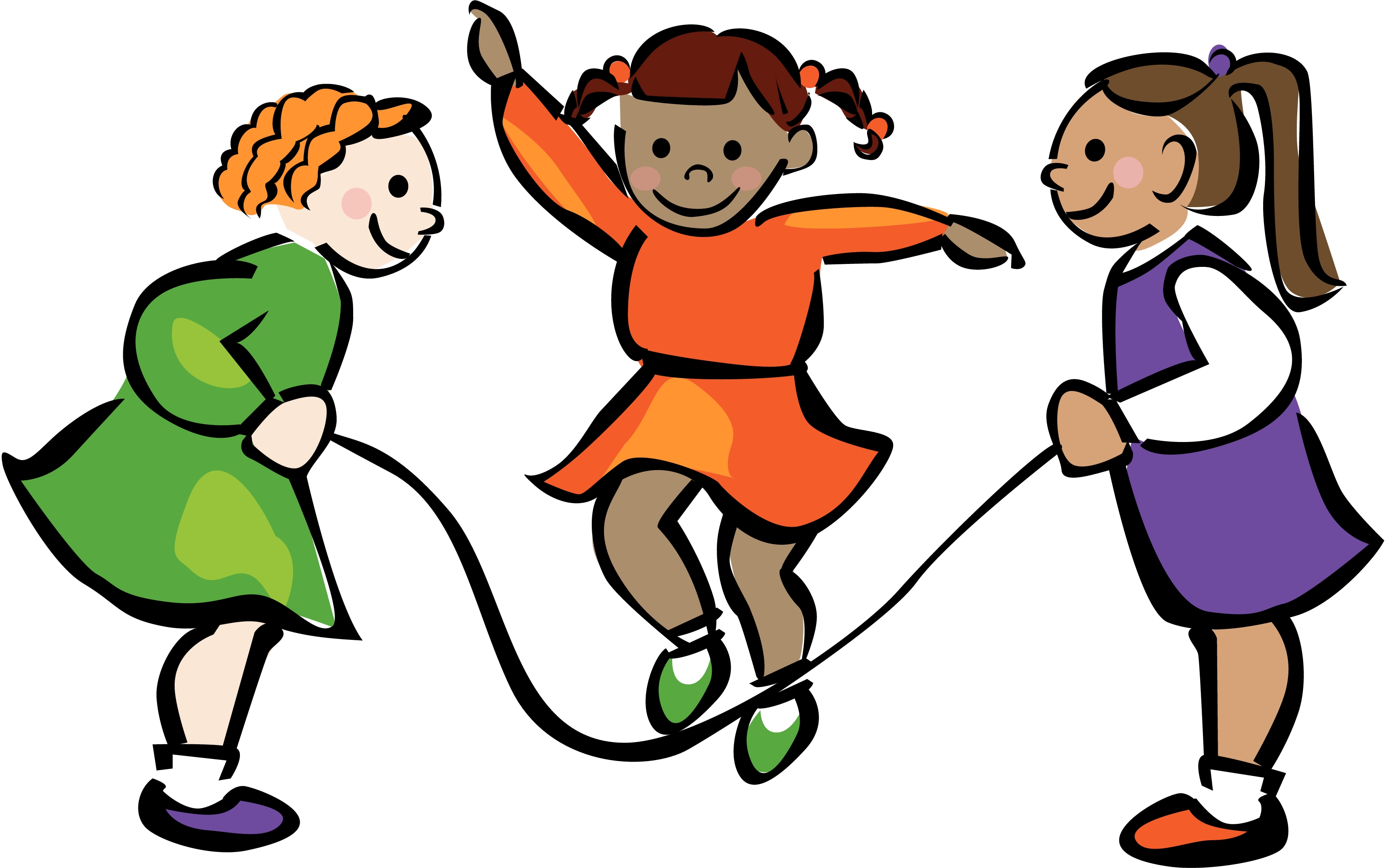 Kids jump rope clipart