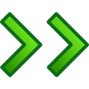 Green Right Double Arrows Set clip art - vector clip art onl ...