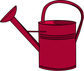Watering Can Clipart Black And White - Free ...