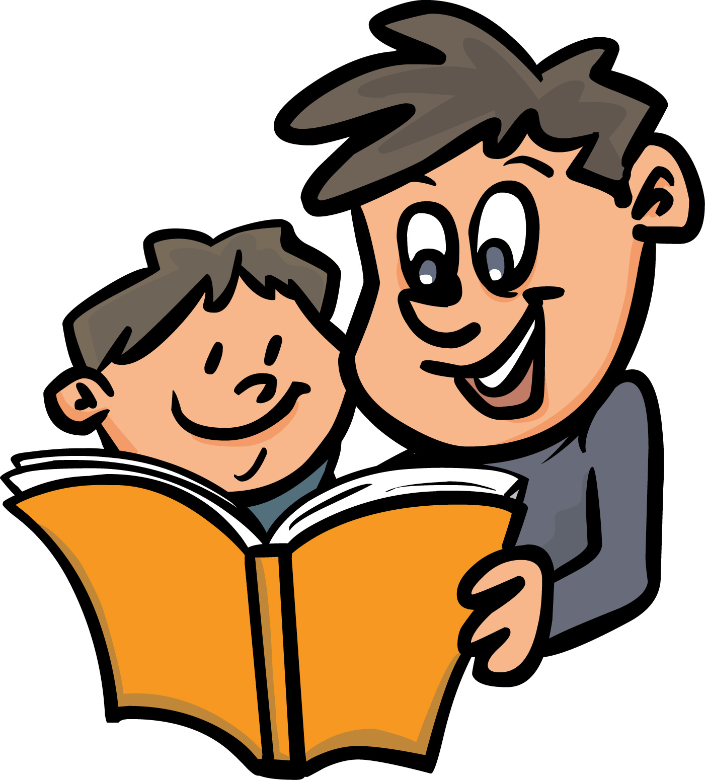 Clipart parent reading to child