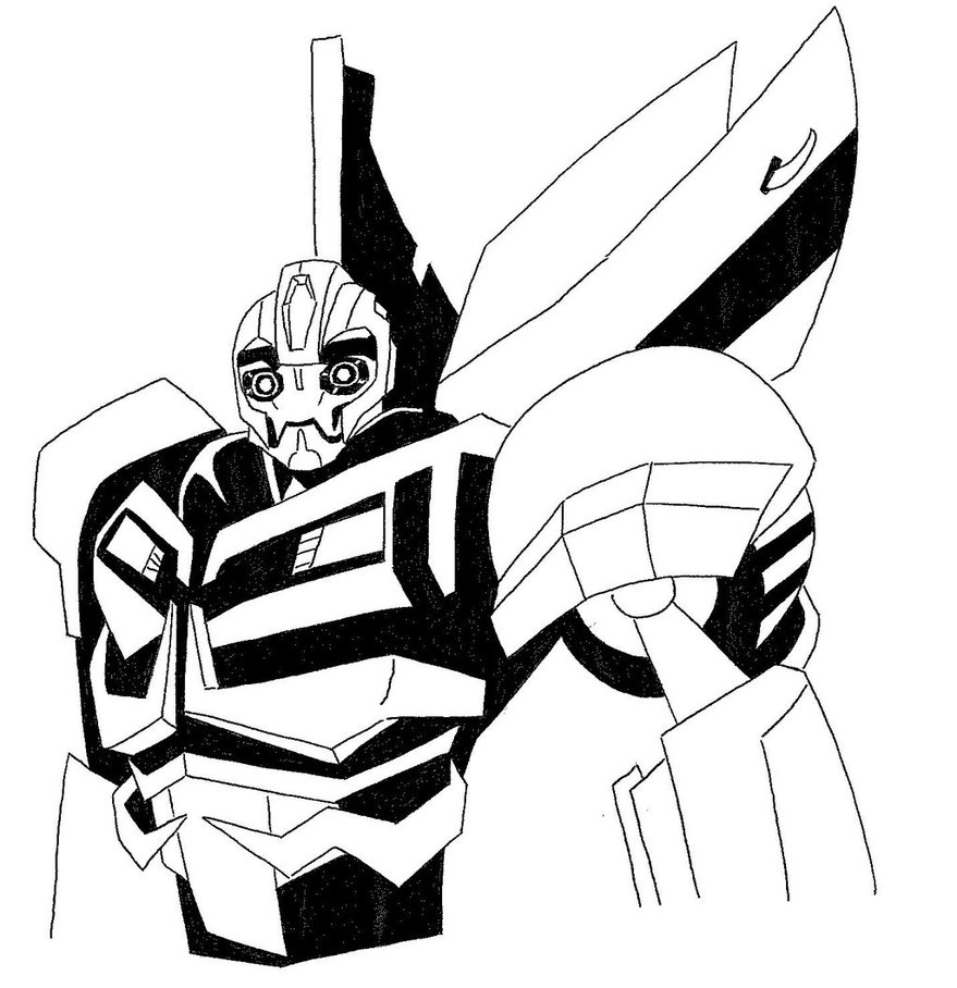 Line Drawing Transformers Bumble Bee - ClipArt Best