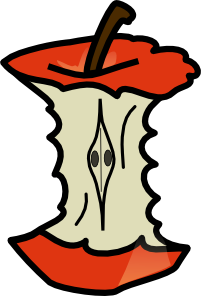 Free apple core clipart images