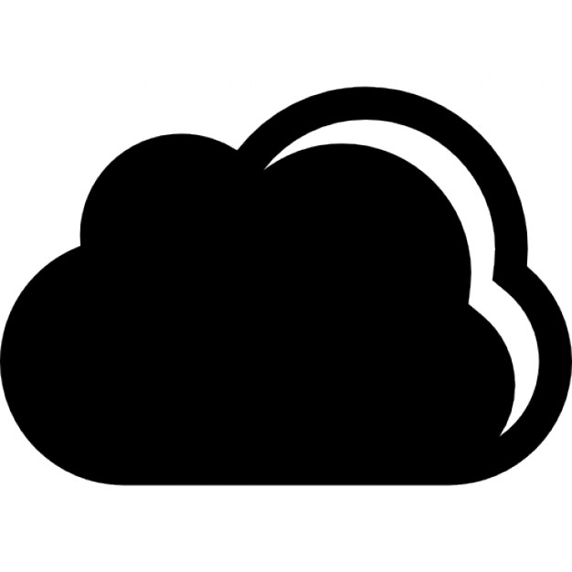 Black cloud weather symbol Icons | Free Download
