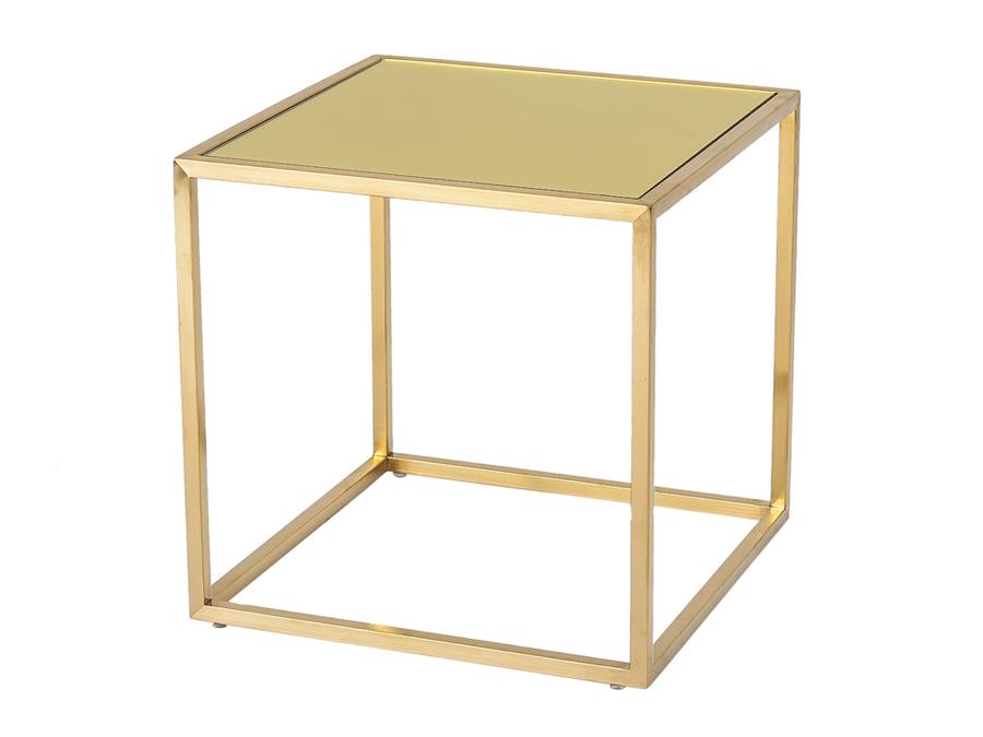 Table Hire | Outline Side Table Gold with Gold Mirror top - Indoor ...