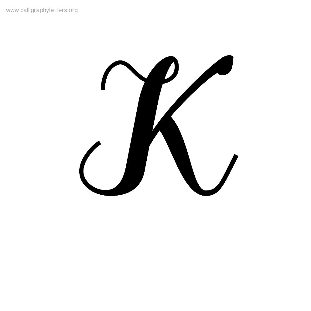 Letter k in different styles clipart