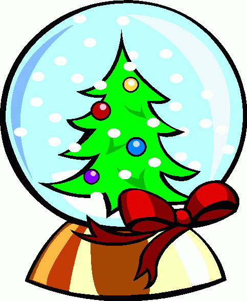 Christmas snow globe clipart