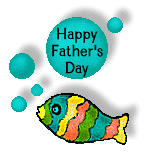 Father's Day clip art of colorful fish with bubbles and the same ...