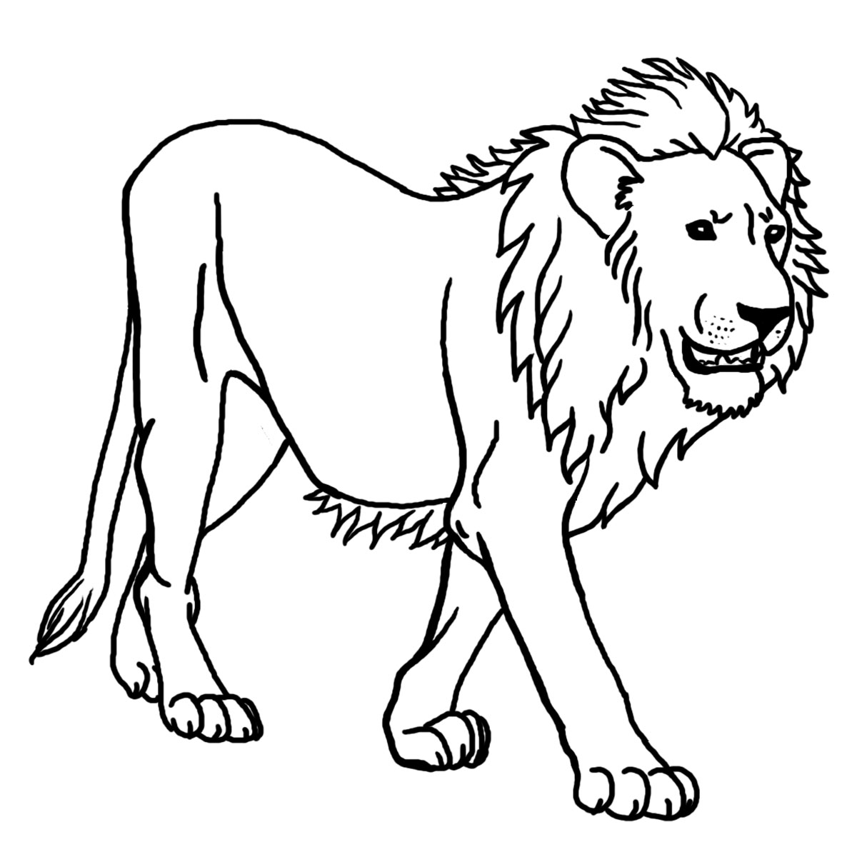 free black and white lion clipart - photo #6