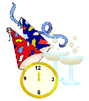 New Year's Clip Art - Clocks, Party Hats, Champagne, Free New ...