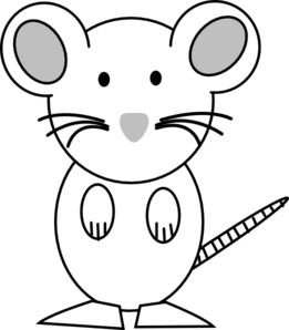 Mouse -white clip art - vector clip art online, royalty free ...