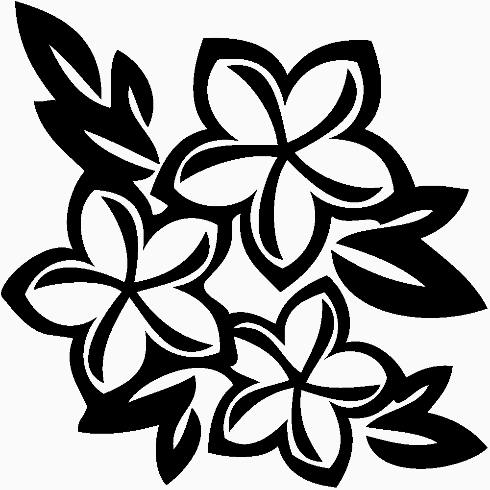 Plumeria Flower Stickers and Decals, Hawaiian Decals, Funny decals ...